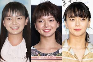 多部未華子（写真左から2008年7月、2016年4月、2019年7月）