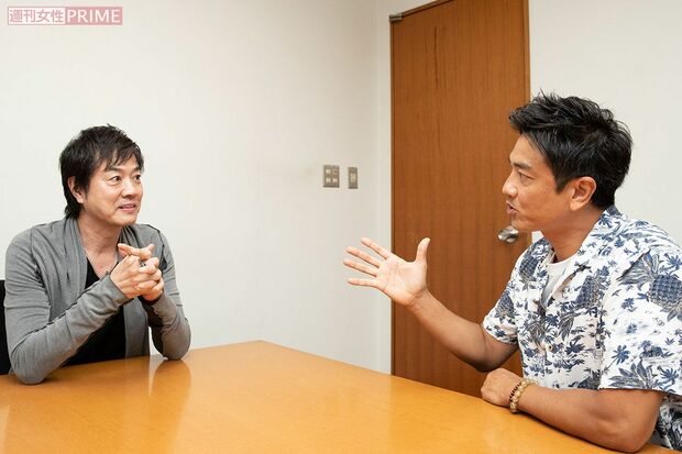 （左から）高知東生、原田龍二