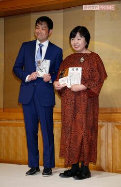 直木賞受賞の門井慶喜さんと（2018年1月）