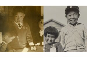 小4のころ、妹さんと（右）。同じころ学校ではいじめられ子だった（左）