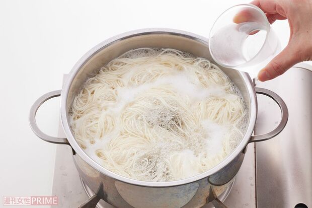 吹きこぼれ防止の差し水はしない