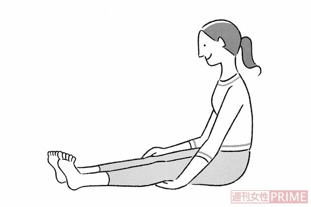 「ひざの曲がり」（イラスト／日江井香）