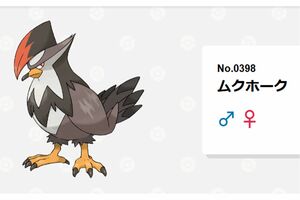 ソフトバンクの『パートナーポケモン』ムクホーク(ポケモン公式サイトより)