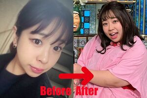 『駆け抜けて軽トラ』の餅田コシヒカリのビフォーアフター（共に公式インスタグラムより）