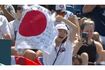 観客席から白井空良に熱烈な応援を送った在原みゆ紀（『TBSスポーツ』のYouTubeチャンネルより）