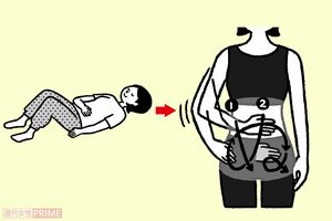 ぬの字マッサージ　イラスト／やまだやすこ