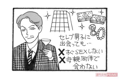 初対面で母親を連れていく女子も多いそう　イラスト／柏屋コッコ