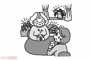 STEP1：親の様子を自分の目で確認（イラスト／幸内あけみ）