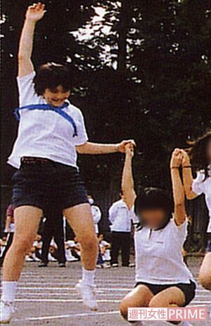 スキー以外のスポーツもお得意な眞子さんは、高校時代の運動会でも大活躍だった