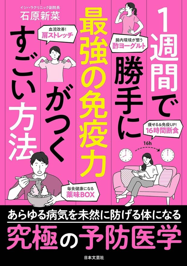 石原先生の著書『1週間で勝手に最強の免疫力がつくすごい方法』（日本文芸社）