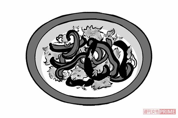 ツナとピーマンのごまマヨあえ　イラスト／陶山みづほ