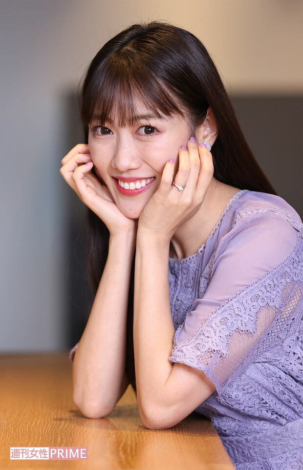 結婚発表直後の高城れに（11月6日撮影）