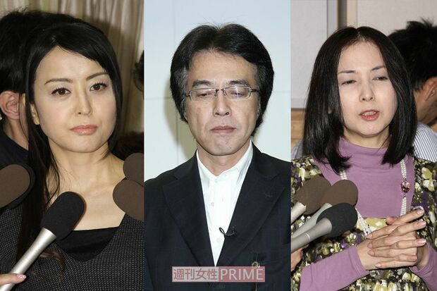 謝罪会見で「悪いのは私」と語った山路（写真・中）と、麻木（写真・右）との不貞を「ショックでした」と振り返った大桃（写真・左）