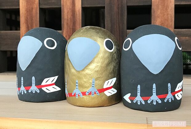 願いを叶えてくれるという、弓弦羽神社の「ゆづ丸」