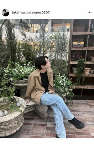 《春になりました》と投稿した前山剛久（本人インスタグラムより）