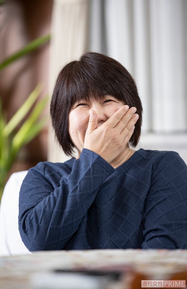 二人三脚の母・式町啓子　撮影／廣瀬靖士