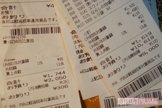 「この月は食費が1万円を少し超えていますね。医療費は歯のメンテナンスで、通信費はスマホやケーブルテレビ料金。雑費は100均の購入費などです。家計はレシートで管理していて、余ったお金は貯金にまわしています」