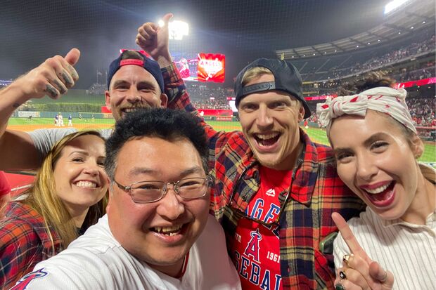 2022年4月、エンゼルスの試合を観戦しに行った鳥海高太朗さん