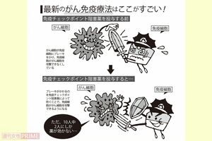 最新のがん免疫療法はここがすごい！　イラスト／小島サエキチ