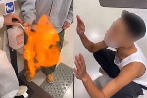 拡散された悪質な迷惑動画（SNSより）