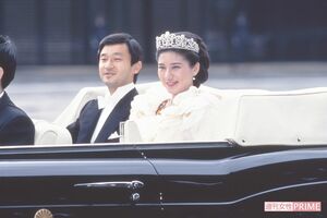 『祝賀御列の儀』でもオープンカーが使われる予定（'93年6月・祝賀パレード）