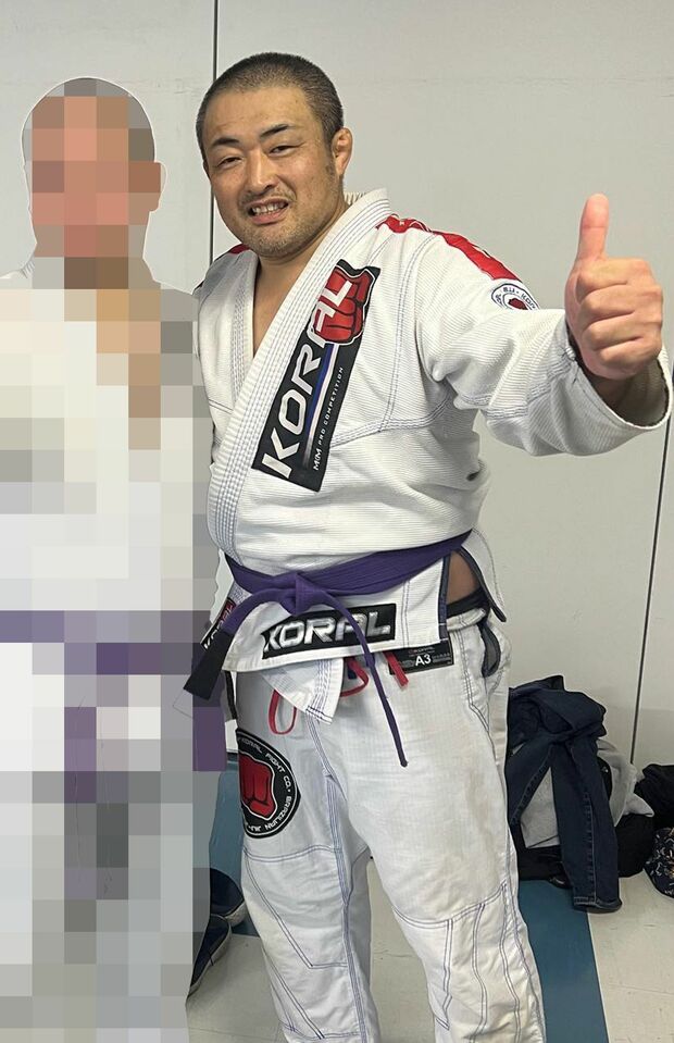 ブラジリアン柔術の格闘家だった江口容疑者（画像は一部加工。本人のSNSより）