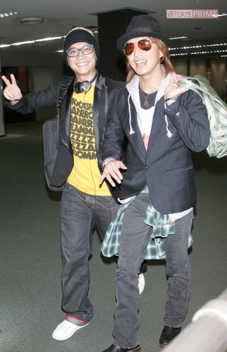 2007年5月、香取慎吾とともにカンヌへ向かう木村拓哉