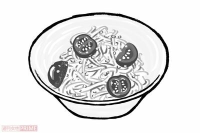 もやしレモンチーズサラダ(イラスト/やまだやすこ)