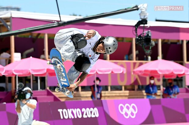 東京五輪ではスケートボード男子パークで出場しした平野歩夢。予選14位の結果だった（JMPA代表撮影）