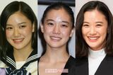 蒼井優（写真左から2002年・17歳、2011年・26歳、2019年・34歳）