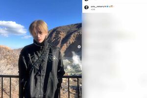 約4か月ぶりに近影を披露した篠原涼子と市村正親の息子・市村優汰（本人のインスタグラムより）