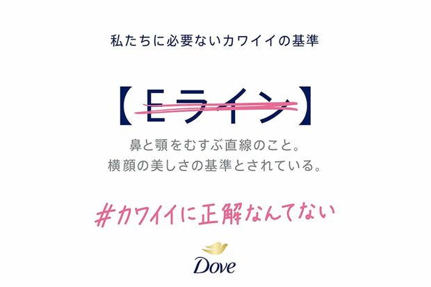 「カワイイの基準にNOを！」という文言とともに出された“基準”の数々（Dove公式HPより）