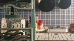 トランジスタ工場のかわりに、いかにも夏! なかき氷のメリーゴーラウンドが。(c)NHK