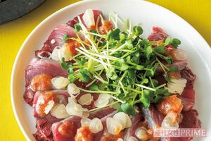 カツオの梅カルパッチョ