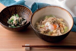 ねぎとお揚げのつゆそば定食