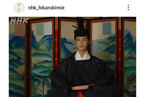 何の役のオーディションか知らされておらず、決まった後で一条天皇役と知ったという塩野瑛久（『光る君へ』公式インスタグラムより）