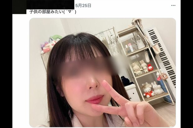 ラウンドワンで不適切行為を行った女性配信者（本人のXより）