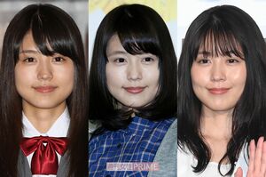 有村架純（写真左から'11年・18歳、'17年・24歳、'21年・28歳）