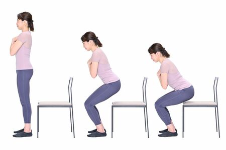 【椅子座り】1セット×10回