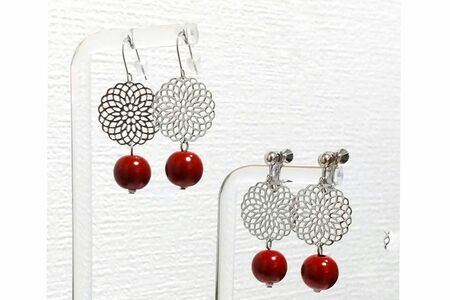 ブラジル訪問時に着用された「升井彩本乾漆」の輪島塗イヤリング