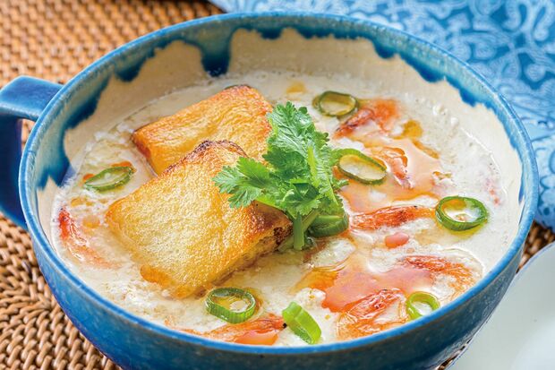 レンジで簡単！台湾風豆乳スープ