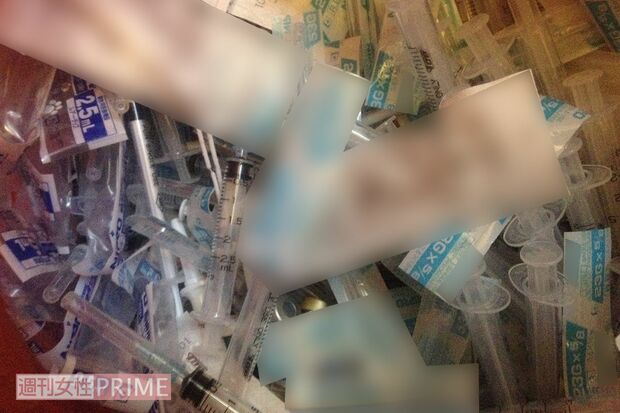 かつて施設内には至るところに注射器が置きっぱなしにされ、使った針が大量に捨てられていたこともあった（提供）