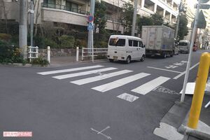 牧野利充容疑者がひき逃げしたとされる事故現場