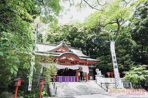営業繁盛の神・大己貴命のほか、樹木の神・五十猛命、日本武尊を祀る、来福・縁起の神社