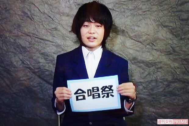 出身中学校の卒業DVDで、合唱祭のことについて語る三ツ本容疑者