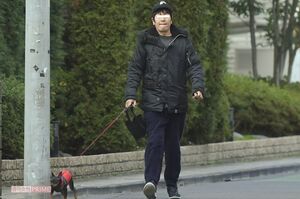 犬を散歩させていたコウカズヤ氏