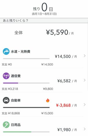 残高があれば、その月の生活費は黒字ということ。使途不明金が多かったり、変動費がかさむと赤字に陥りやすくなる