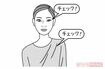 左右差がないかチェック イラスト/石崎伸子