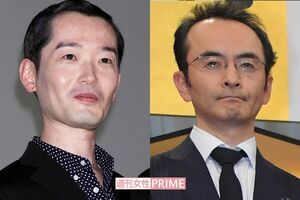 中村靖日（左）と古舘寛治（右）