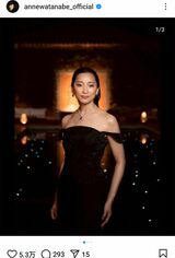フランスの高級ジュエリーブランド『ショーメ』パーティに参加した杏（本人のインスタグラムより）
